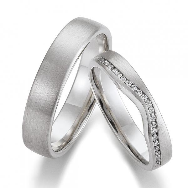 Trauringe Weissgold von Gerstner 4/28503/4 + 28503/5