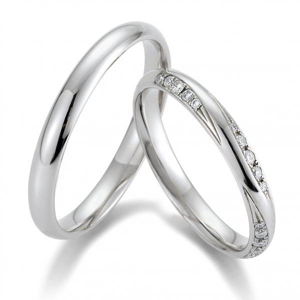 Trauringe Weissgold von Gerstner 4/28512/3 + 28512/3