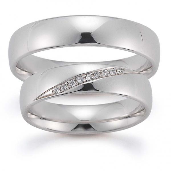 Trauringe Weissgold von Gerstner 4/20501/5 + 20501/5