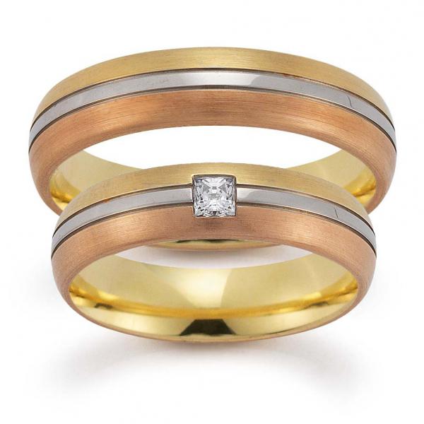 Trauringe Tricolour von Gerstner 4/20503/5 + 20503/5