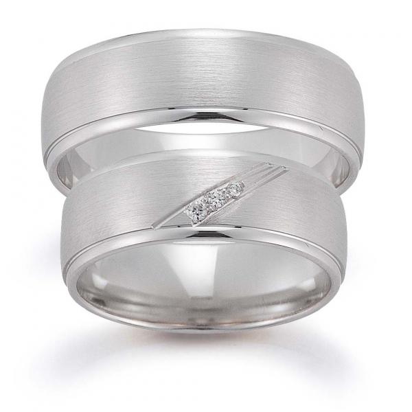 Trauringe Weissgold von Gerstner 4/28115/7