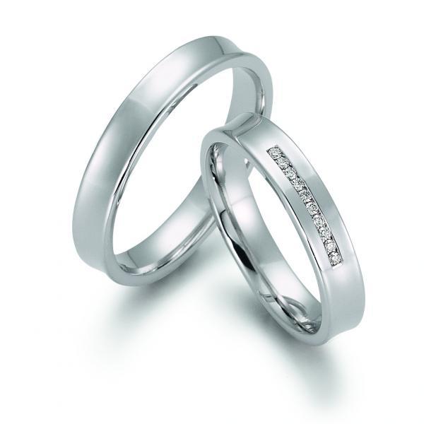 Trauringe Weissgold von Gerstner 4/28108/4 + 28108/4