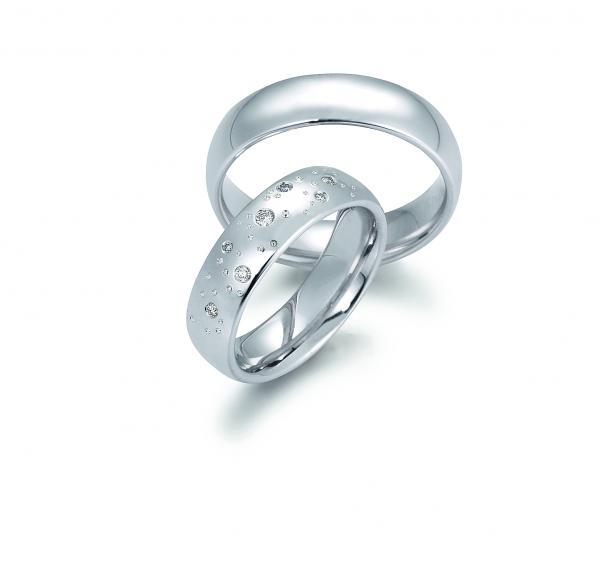 Trauringe Weissgold von Gerstner 4/28218/6 + 28218/6