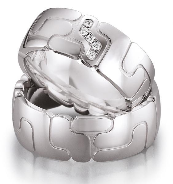 Trauringe Weissgold von Gerstner 4/28044/8 + 28044/8