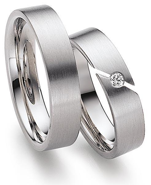 Trauringe Weissgold von Gerstner 4/27005/5 + 27005/5