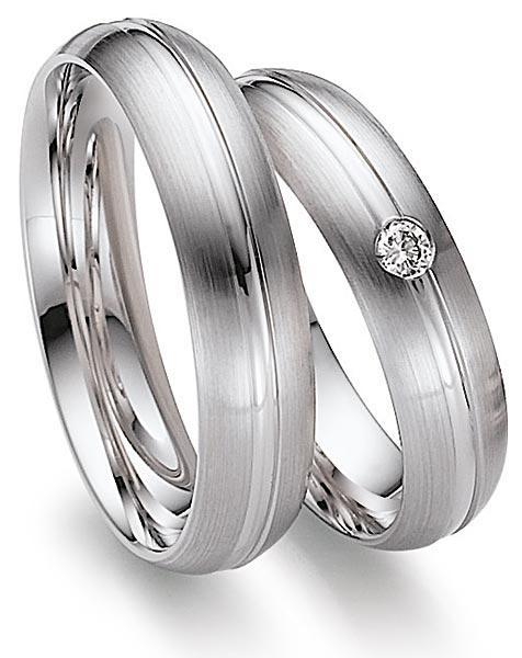 Trauringe Weissgold von Gerstner 4/26801/5 + 26801/5