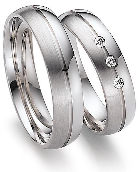 Trauringe Weissgold von Gerstner 4/27158/5 + 27158/5