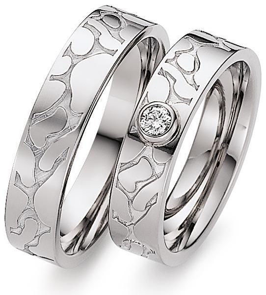 Trauringe Weissgold von Gerstner 4/27516/5 + 27516/5