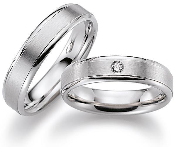 Trauringe Weissgold von Gerstner 4/27019/5 + 27019/5