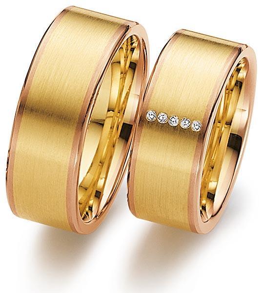 Trauringe Tricolour von Gerstner 4/27343/8 + 27343/8