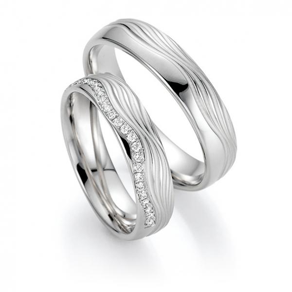 Trauringe Weissgold von Fischer 38 7640/050