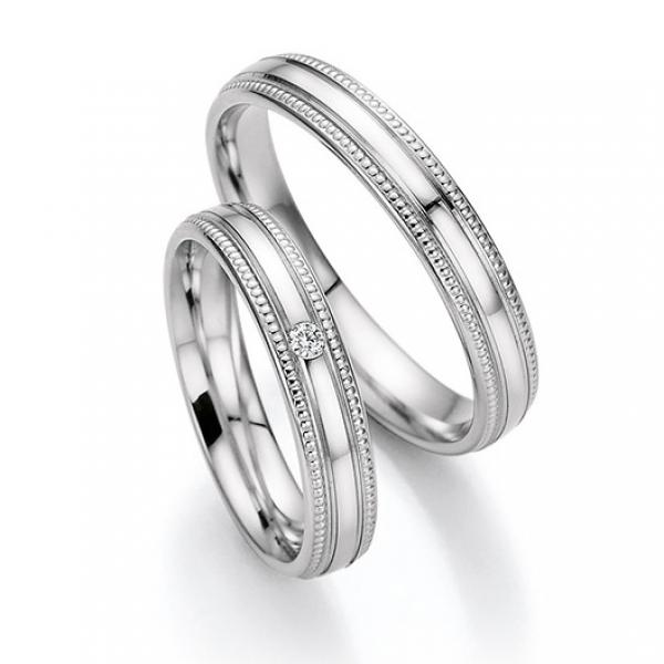 Trauringe Weissgold von Fischer 38 7660/040