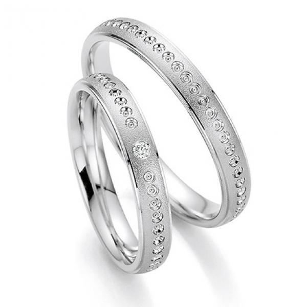 Trauringe Weissgold von Fischer 38 7657/035