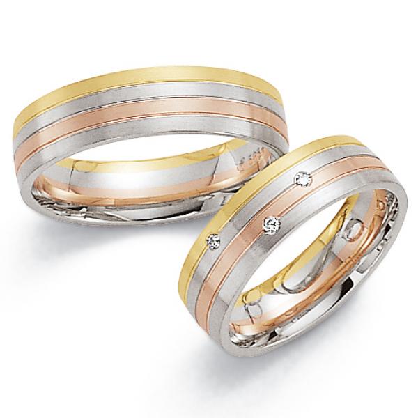 Trauringe Tricolour von Fischer 05 05162/060