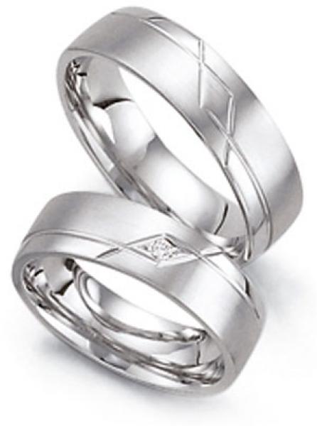 Trauringe Weissgold von Fischer 06 05201/060