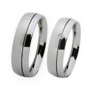 Partnerringe Edelstahl von Ernstes Design R138.6 +R137.6