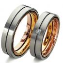 Trauringe Tricolour von Furrer Jacot 71-7960E + 71-2360E