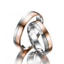 Trauringe Weiss-Rotgold von Weidner 62088 + 72088